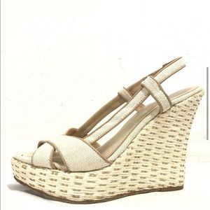 Lilly Pulitzer Ashley Wedge Canvas Sandals Heels